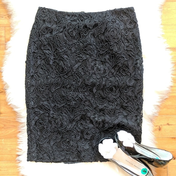 Talbots Dresses & Skirts - Talbots black lace pencil skirt